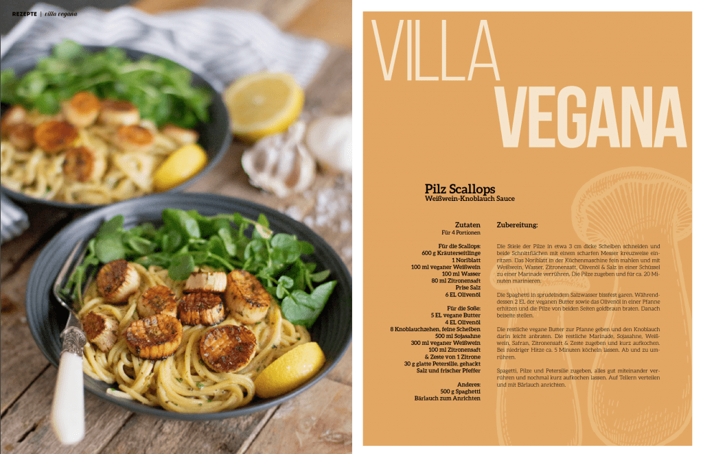vegane Rezepte hier Pilz Scallops von der Villa Vegana