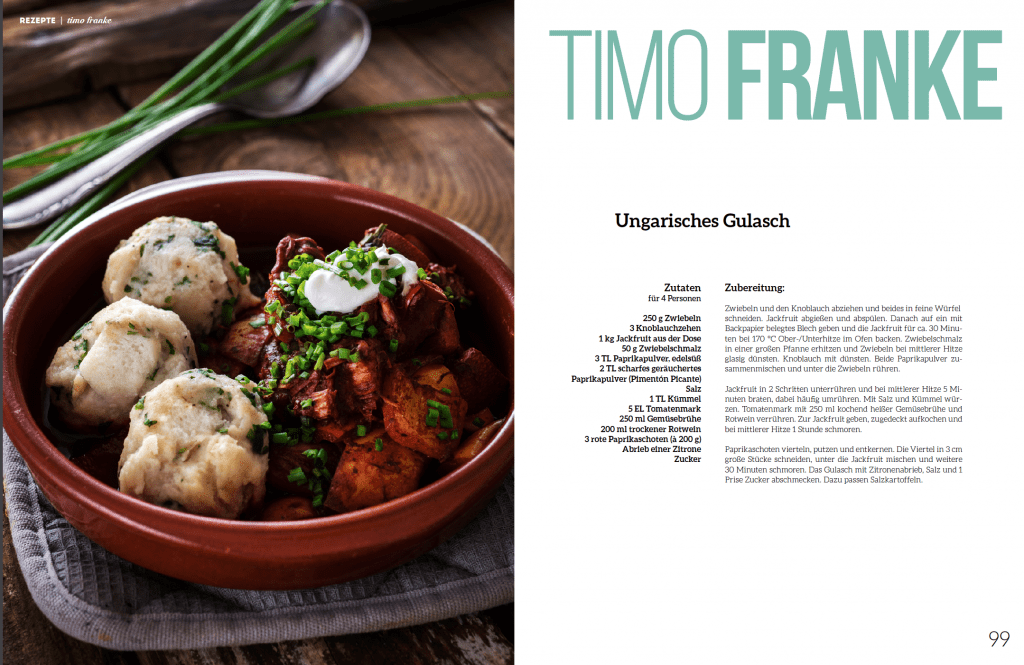 vegane Rezepte hier ungarisches Gulasch von Timo Franke